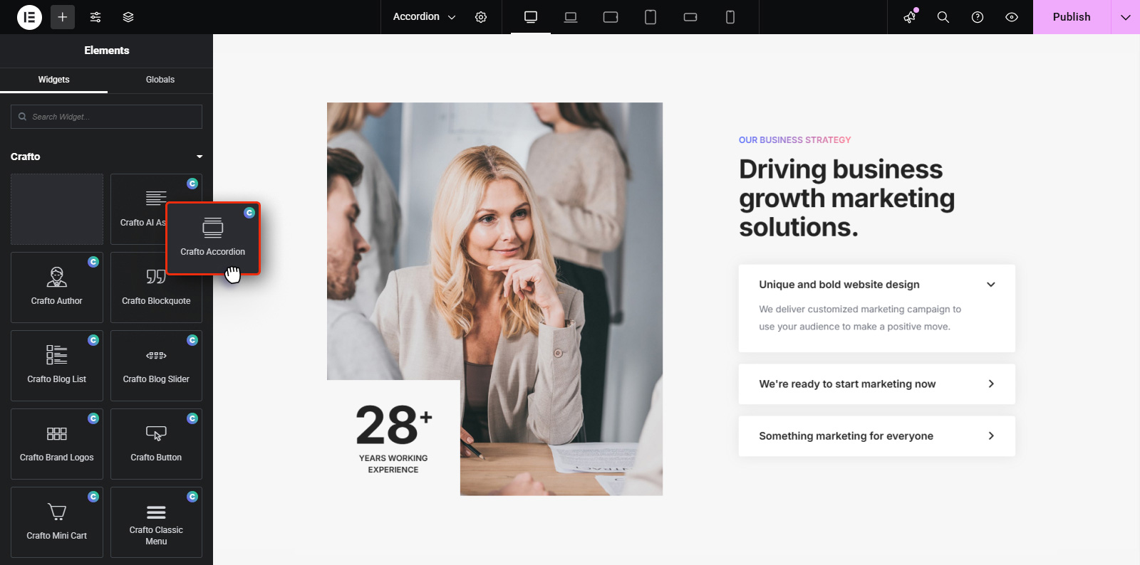 Accordion – Crafto Documentation