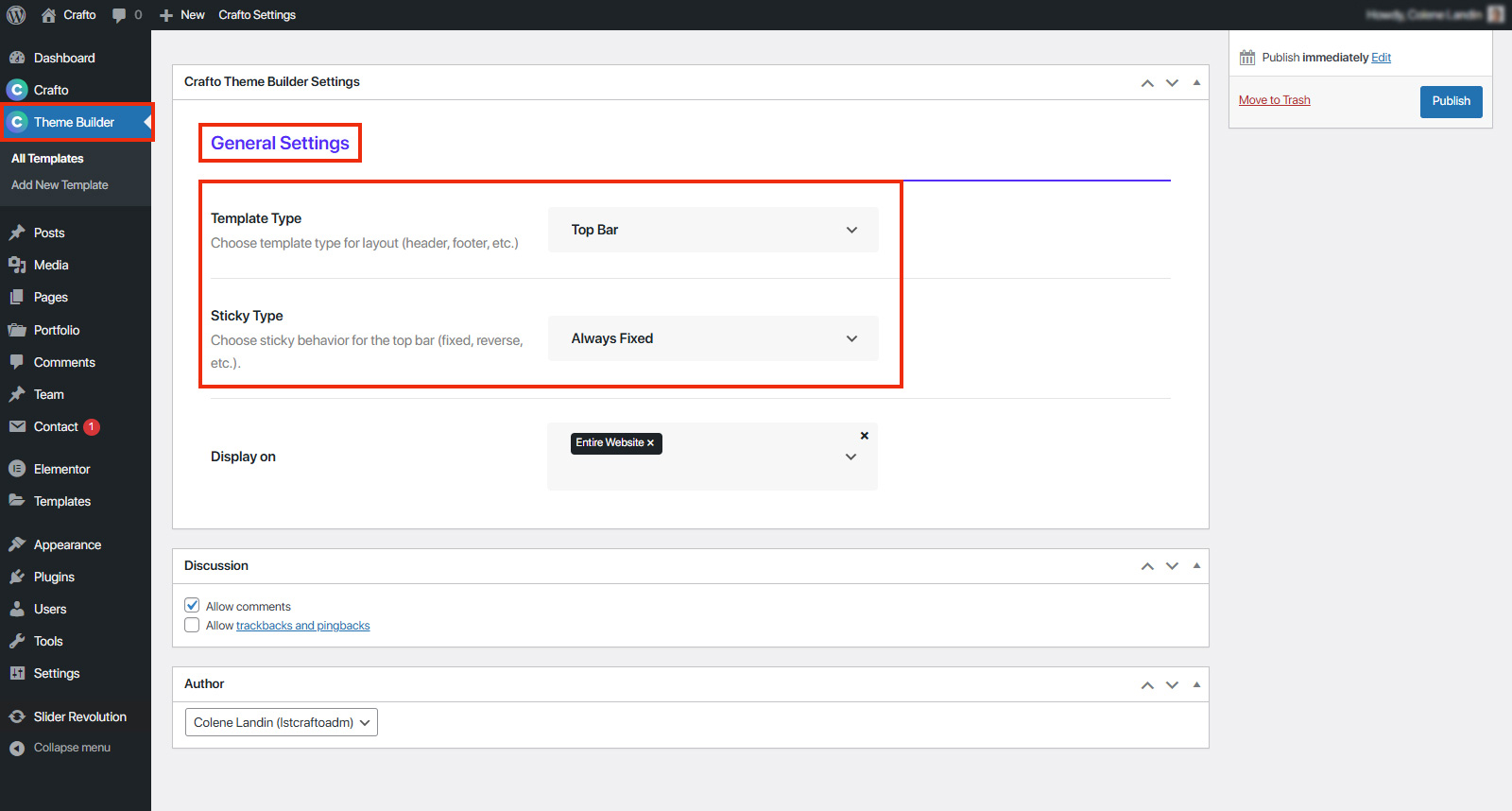 Create a Top Bar – Crafto Documentation