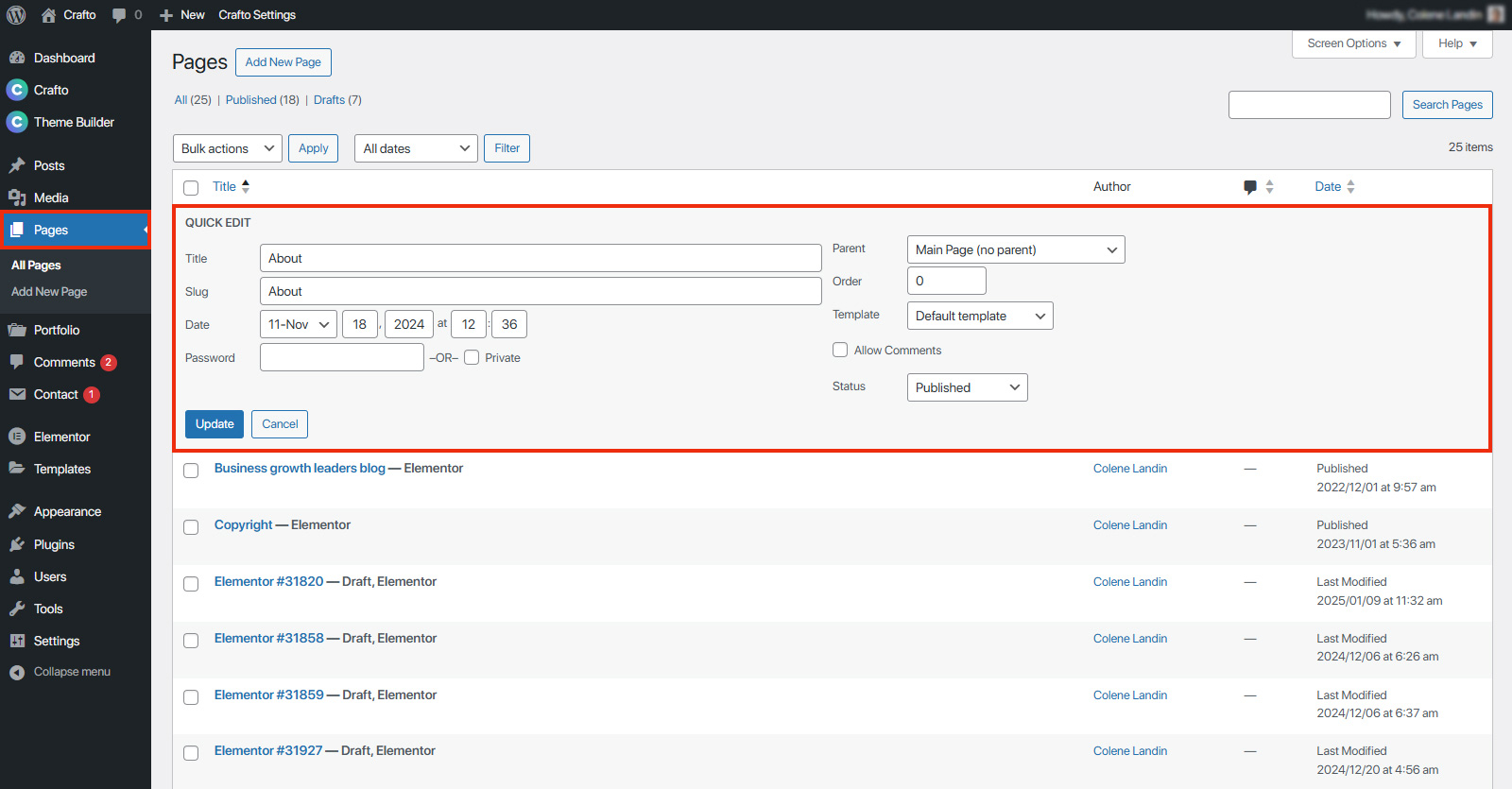 Create and Manage Pages in Crafto – Crafto Documentation