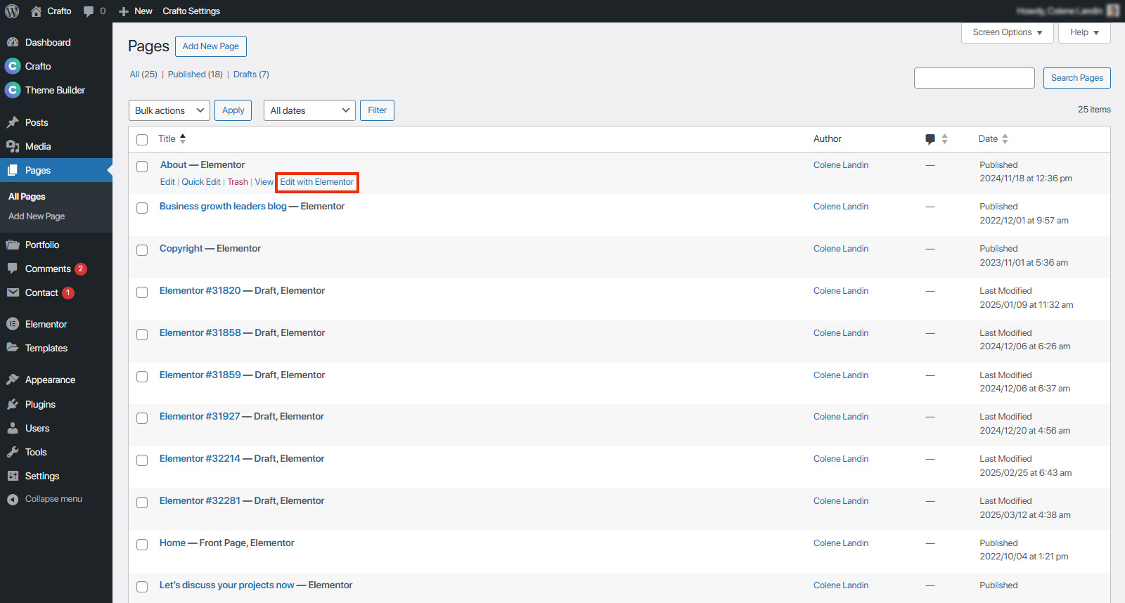 Create and Manage Pages in Crafto – Crafto Documentation