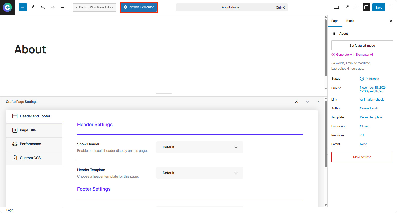 Create and Manage Pages in Crafto – Crafto Documentation