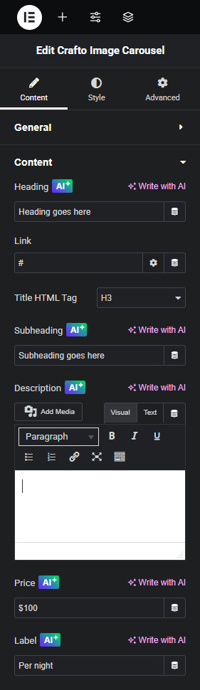 Image Carousel – Crafto Documentation