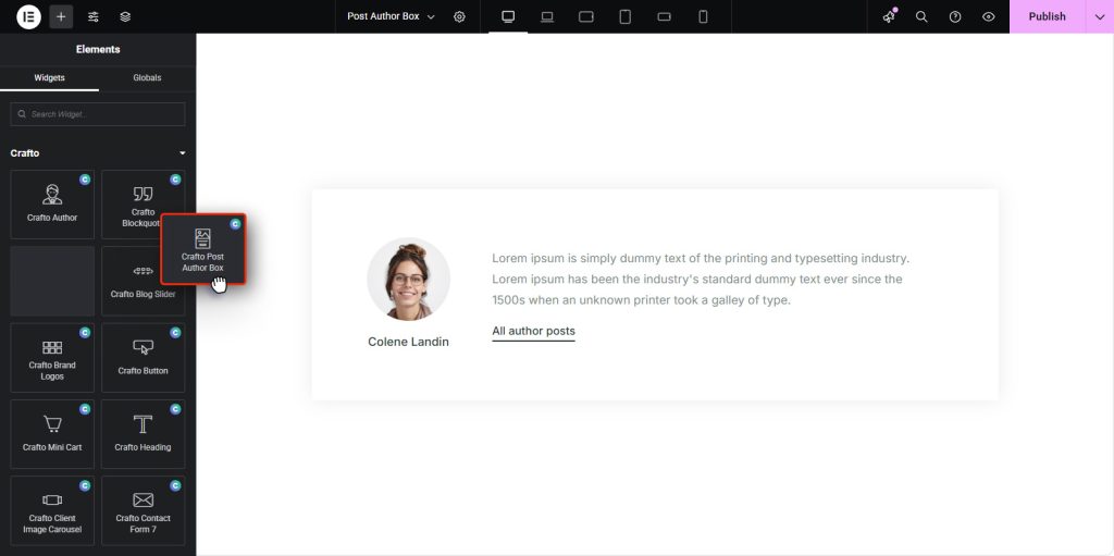 Post Author Box – Crafto Documentation
