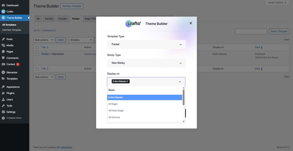 Setup Your Website Footer – Crafto Documentation
