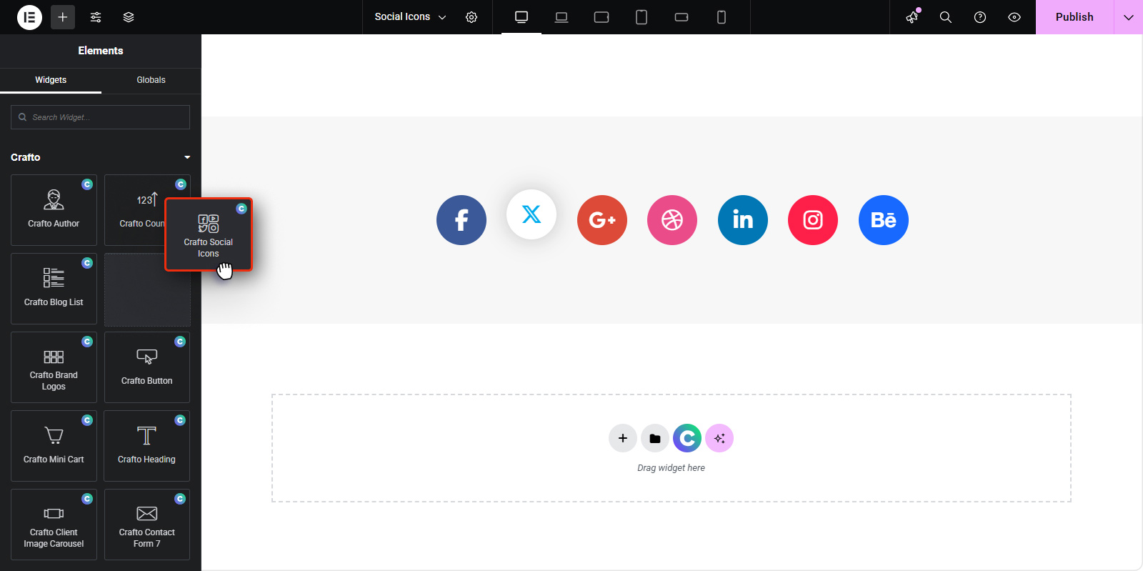 Social Icons – Crafto Documentation