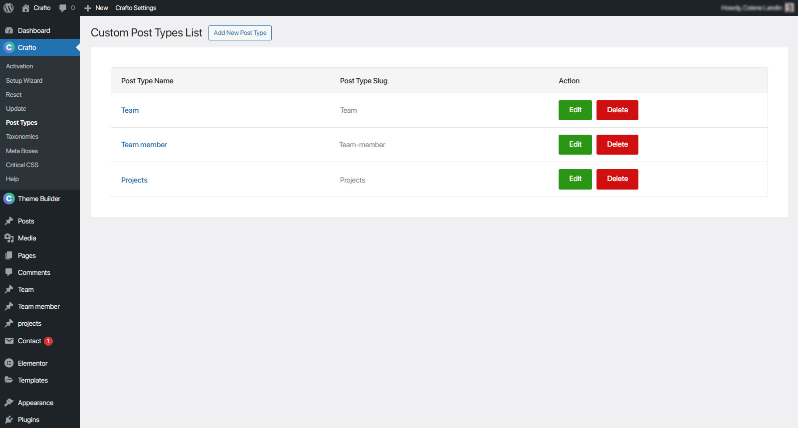 How to Create a New Custom Post Type? – Crafto Documentation